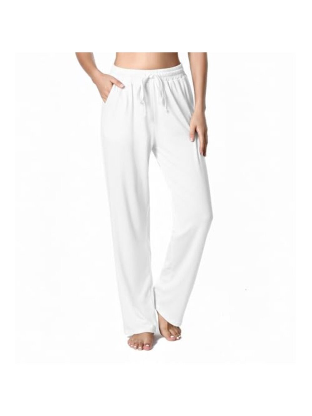 Yoga Sweatpants with Pockets Drawstring Lounge Straight Leg